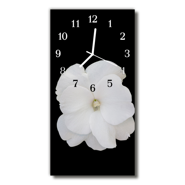 Reloj de vidrio para cocina Flores flor colorida