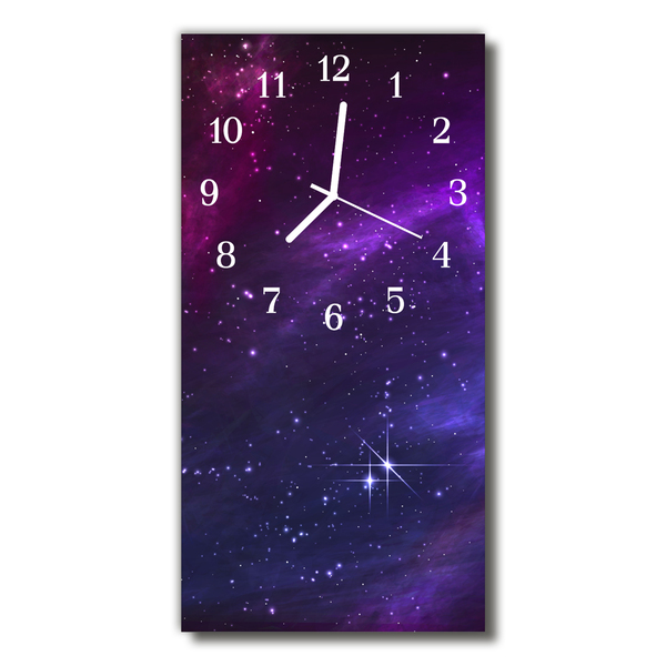 Reloj de vidrio para cocina Universo galaxia púrpura