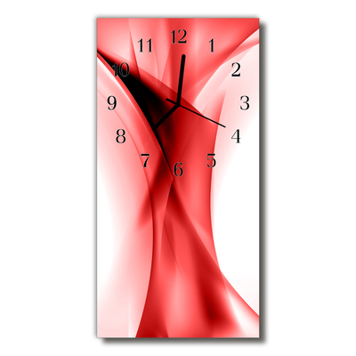 Reloj de vidrio para cocina Arte gráfico rojo