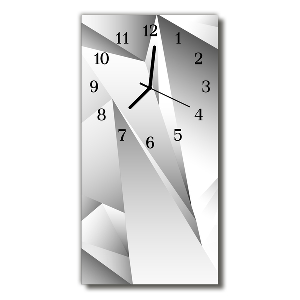 Reloj de vidrio para cocina Arte gráfico 3d blanco