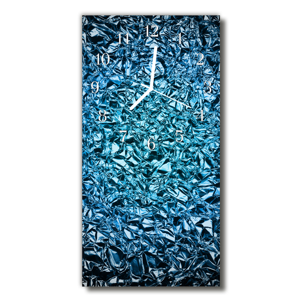 Reloj de vidrio para cocina Lámina azul