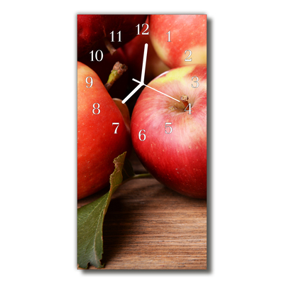 Reloj de vidrio para cocina Cocina manzana fruta colorido