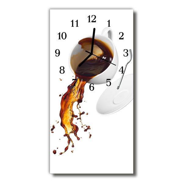 Reloj de vidrio para cocina Cocina café taza colorido