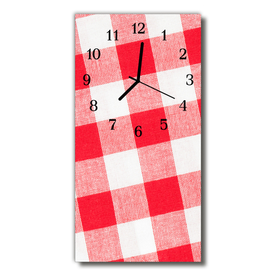 Reloj de vidrio para cocina Mantel colorido