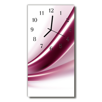 Reloj de vidrio para cocina Arte abstracto gráfico rosa