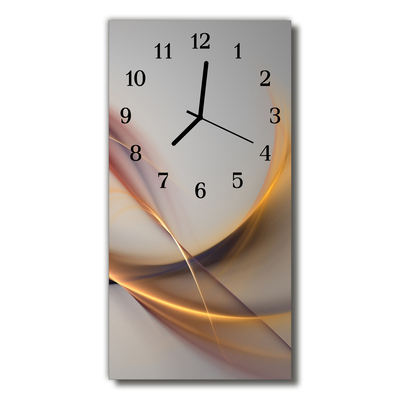 Reloj de vidrio para cocina Arte abstracto gráfico beige
