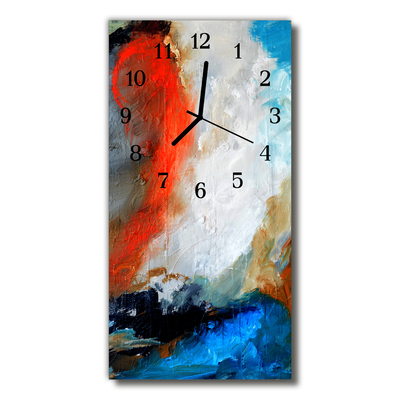 Reloj de vidrio para cocina Pintado pintura al óleo arte