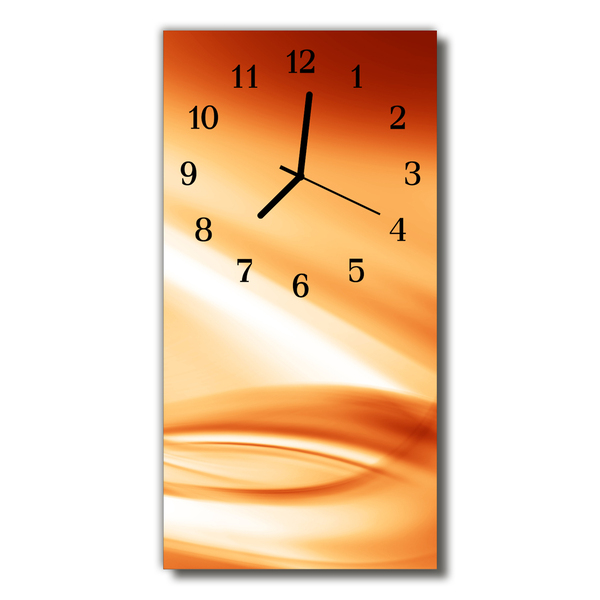 Reloj de vidrio para cocina Abstracto gráfico naranja