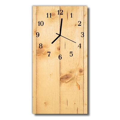 Reloj de vidrio para cocina Madera marrón