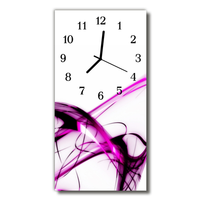 Reloj de vidrio para cocina Arte abstracto líneas colorido