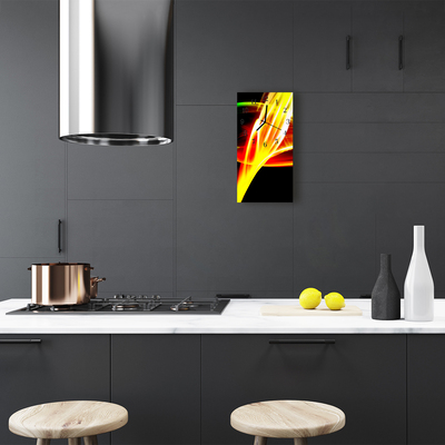 Reloj de vidrio para cocina Arte gráfico abstracto colorido