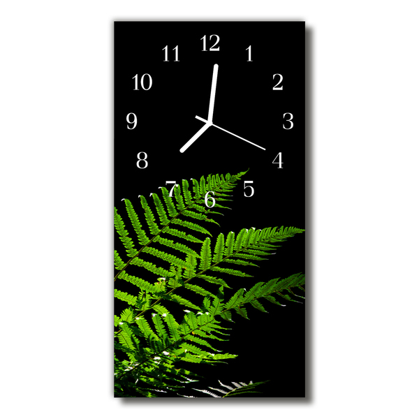 Reloj de vidrio para cocina Naturaleza helecho naturaleza colorido