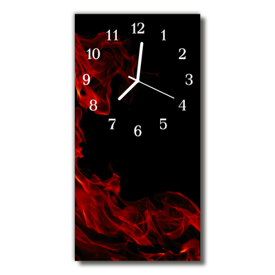 Reloj de vidrio para cocina Fuego llamas colorido