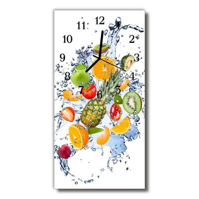 Reloj de vidrio para cocina Cocina fruta colorido