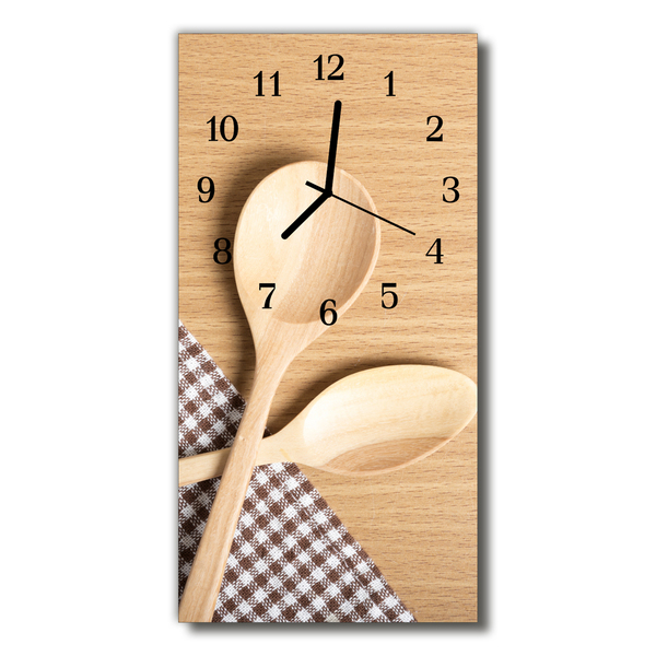 Reloj de vidrio para cocina Cocina cuchara beige