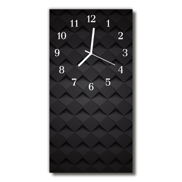 Reloj de vidrio para cocina Moderno mosaico 3d negro
