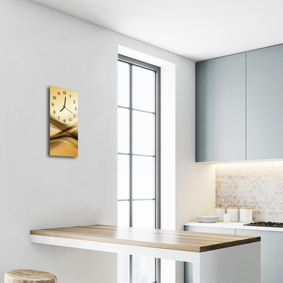 Reloj de vidrio para cocina Arte abstracto beige