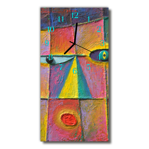 Reloj de vidrio para cocina Arte abstracto impresión colorido