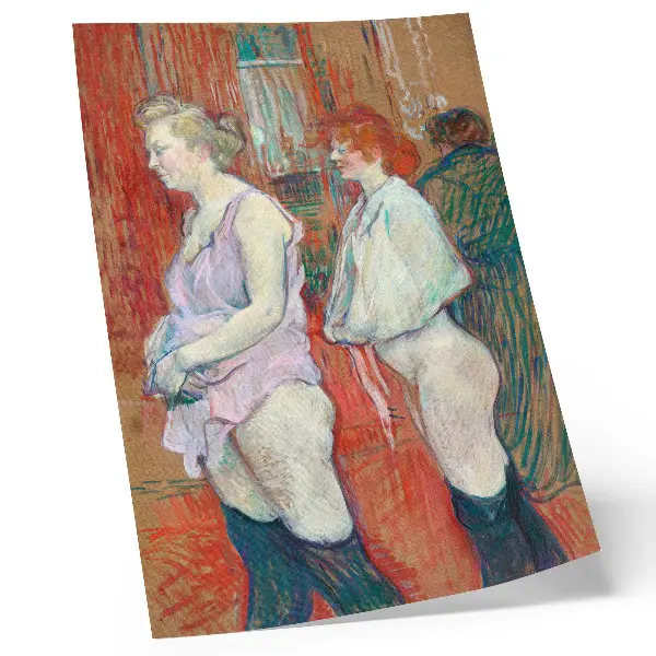Póster Rue des Moulins de 1894, pintura de alta resolución de Henri de Toulouse-Lautrec