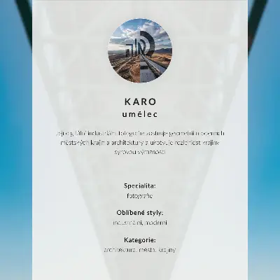 Póster con estructura de puente de celosía de estilo moderno con simetría y colores saturados