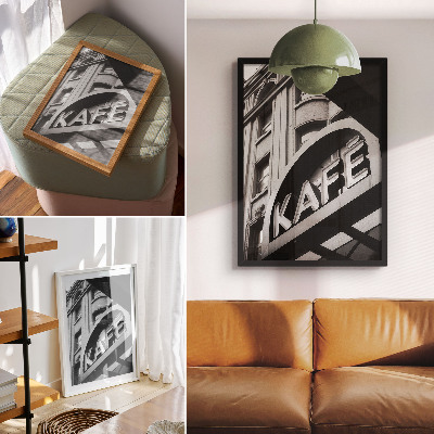 Lienzo decorativo moderno una inscripción nostálgica en la fachada del edificio