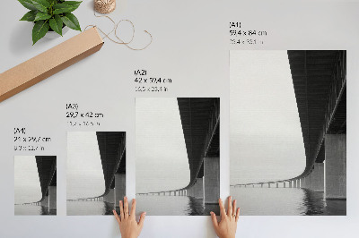 Lámina artística de alta calidad La estructura tosca del puente sobre el agua