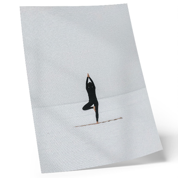 Póster Figura minimalista, yoga, paz y armonía