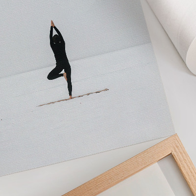 Póster Figura minimalista, yoga, paz y armonía