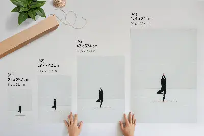 Póster figura minimalista de yoga con diseño de paz y armonía