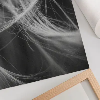 Póster de líneas delicadas diseño abstracto moderno con colores saturados