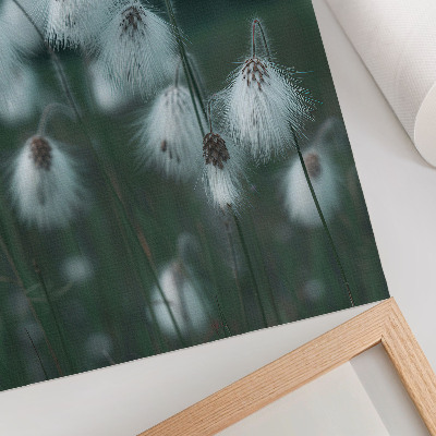 Póster Espigas de hierba etéreas, delicadeza, azul, paz