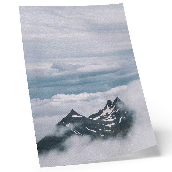 Lámina artística de alta calidad Cumbres montañosas entre la niebla, paz, elegancia.