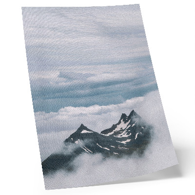 Lámina artística de alta calidad Cumbres montañosas entre la niebla, paz, elegancia.
