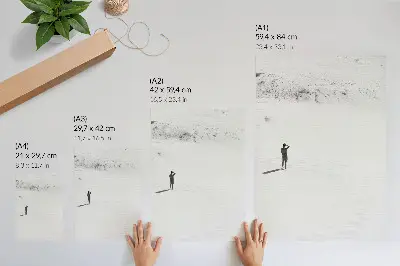 Lámina artística de alta calidad con diseño minimalista de paz, soledad y espacio