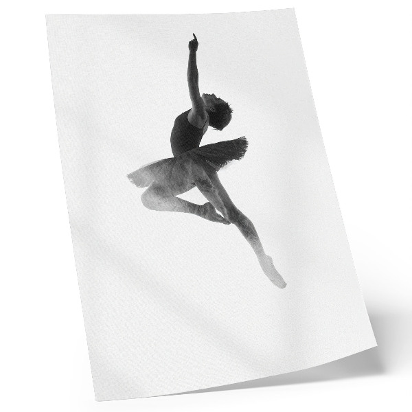 Lienzo decorativo moderno La elegante silueta de una bailarina llena de dinamismo.