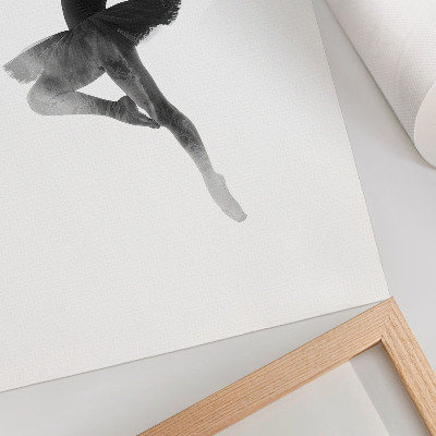 Lienzo decorativo moderno La elegante silueta de una bailarina llena de dinamismo.