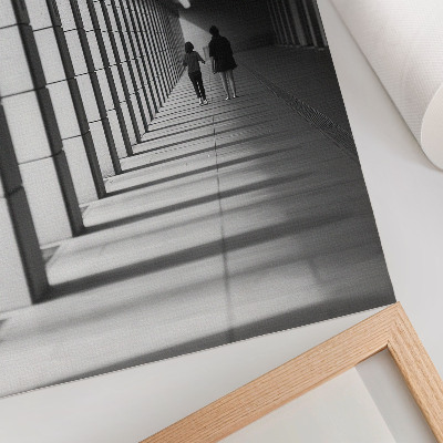 Lienzo decorativo moderno arquitectura moderna con largas sombras y simetría