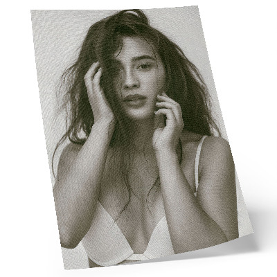 Lámina artística de alta calidad Retrato elegante en blanco y negro.