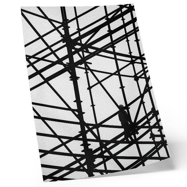 Lienzo decorativo moderno Líneas contrastantes, fondo claro, estructura, modernidad.