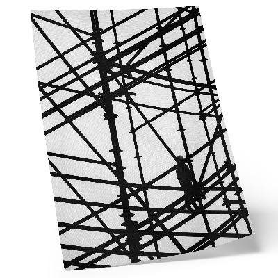 Lienzo decorativo moderno Líneas contrastantes, fondo claro, estructura, modernidad.