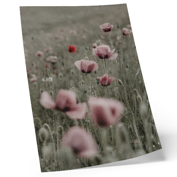 Lámina artística de alta calidad Amapolas en tonos pastel, ambiente romántico, flores delicadas