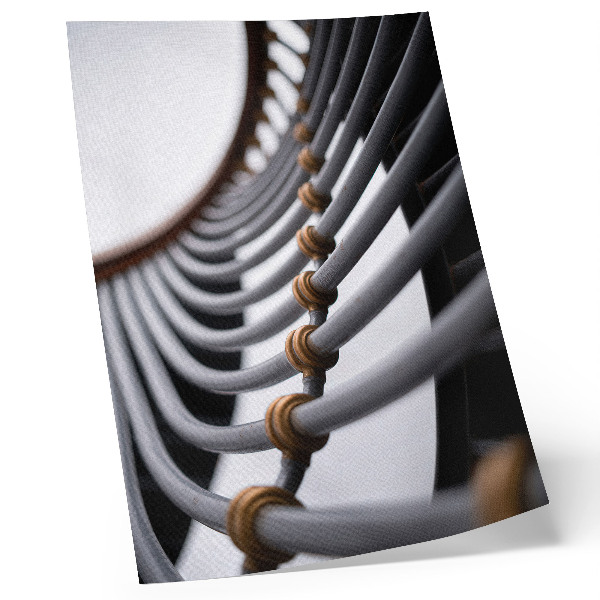 Póster Diseño espacial de estructuras metálicas con curvas de tuberías