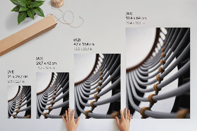 Póster Diseño espacial de estructuras metálicas con curvas de tuberías