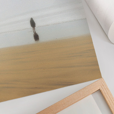 Póster Minimalismo, paz, soledad, playa, reflexión, agua