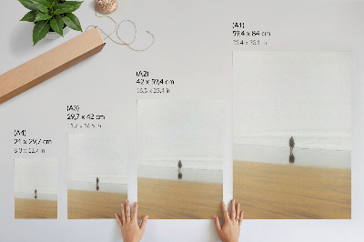 Póster Minimalismo, paz, soledad, playa, reflexión, agua