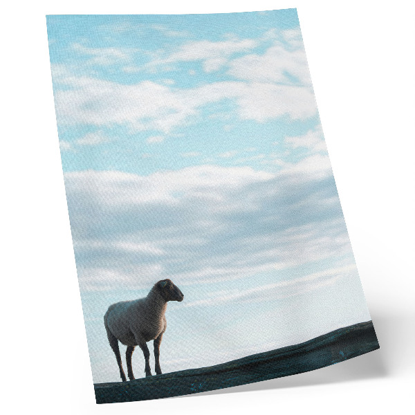 Lienzo decorativo moderno Nubes en el cielo, ovejas, profundo silencio, paz