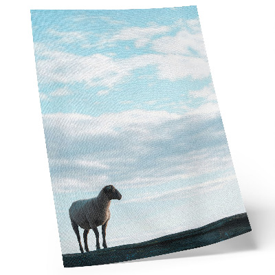 Lienzo decorativo moderno Nubes en el cielo, ovejas, profundo silencio, paz