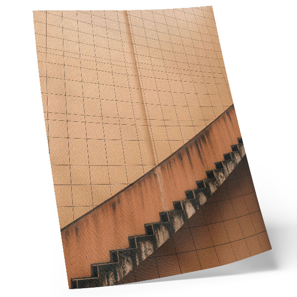 Póster Líneas geométricas en tonos beige y marrón llenas de armonía.