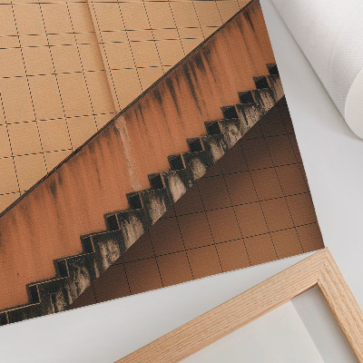 Póster Líneas geométricas en tonos beige y marrón llenas de armonía.