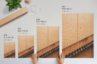 Póster Líneas geométricas en tonos beige y marrón llenas de armonía.
